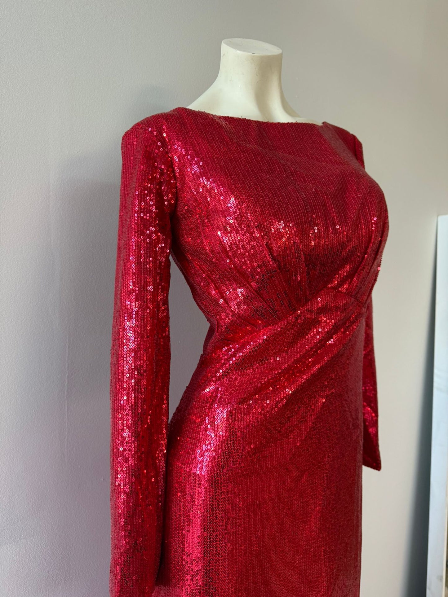 Red Sequin Gown | Make a Bold Entrance with Glamorous Evening Dress for Formal Events & Galas
