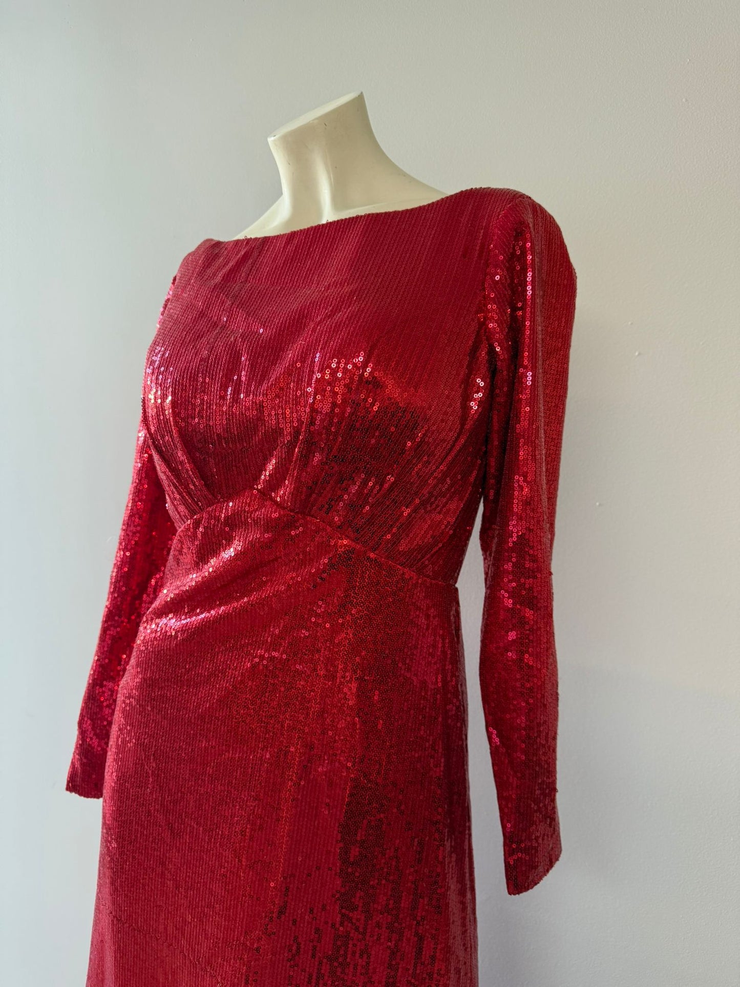 Red Sequin Gown | Make a Bold Entrance with Glamorous Evening Dress for Formal Events & Galas