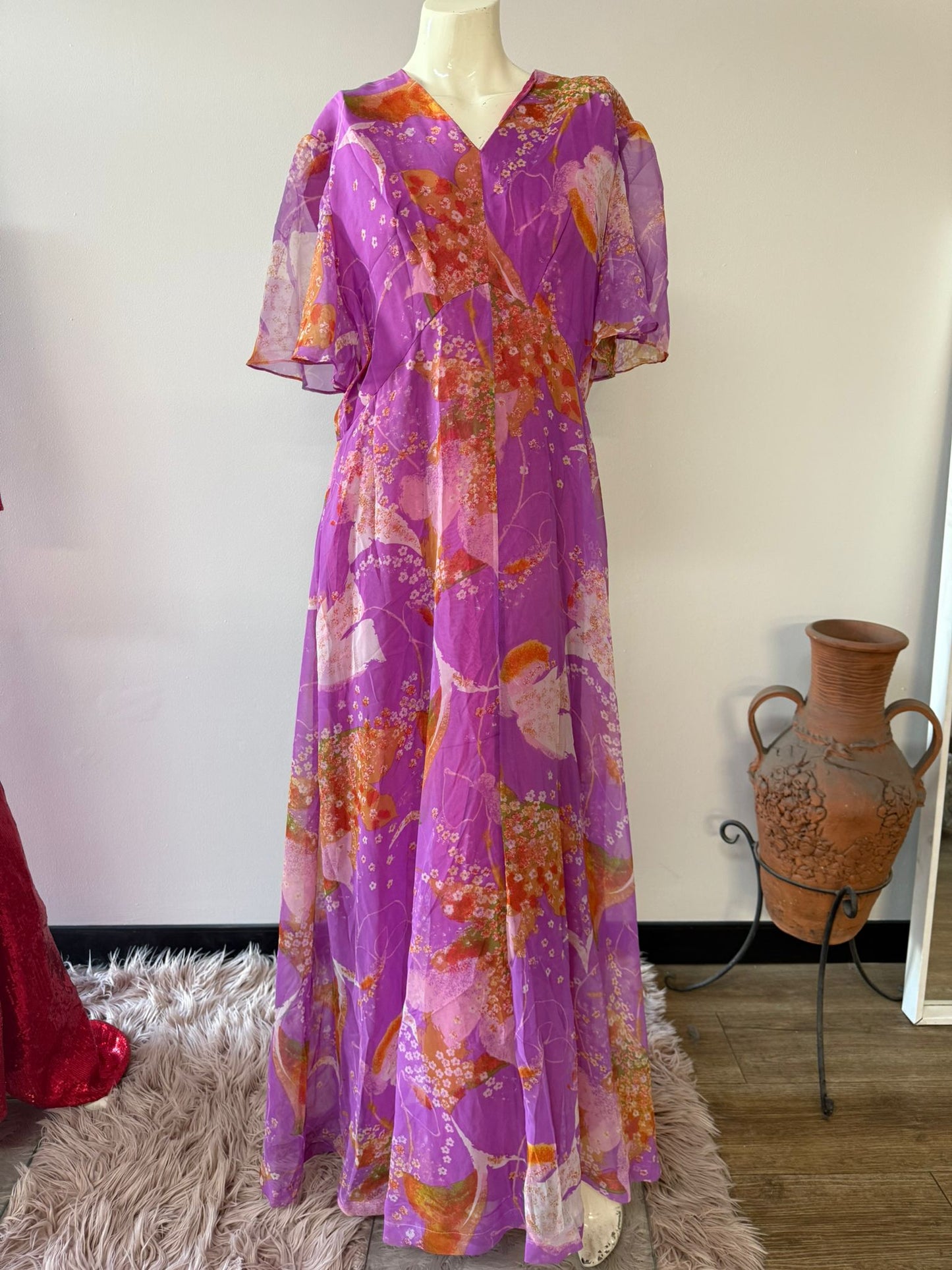 Vibrant Floral Maxi Dress | Elegant Bohemian Dress for Summer, Beach, and Casual Events