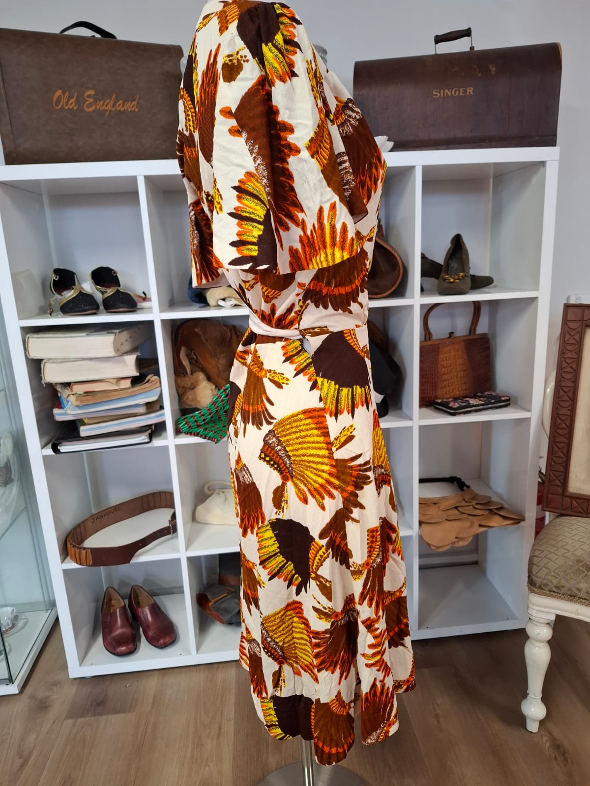 Short Sleeves Wrap around mini dress V- neck with butterfly sleeves. Belt included. Semi stretch.