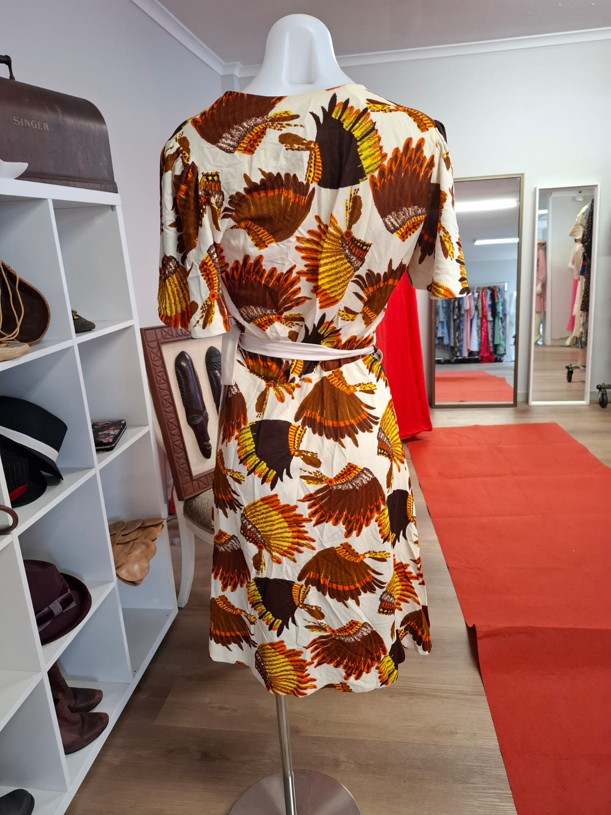 Short Sleeves Wrap around mini dress V- neck with butterfly sleeves. Belt included. Semi stretch.