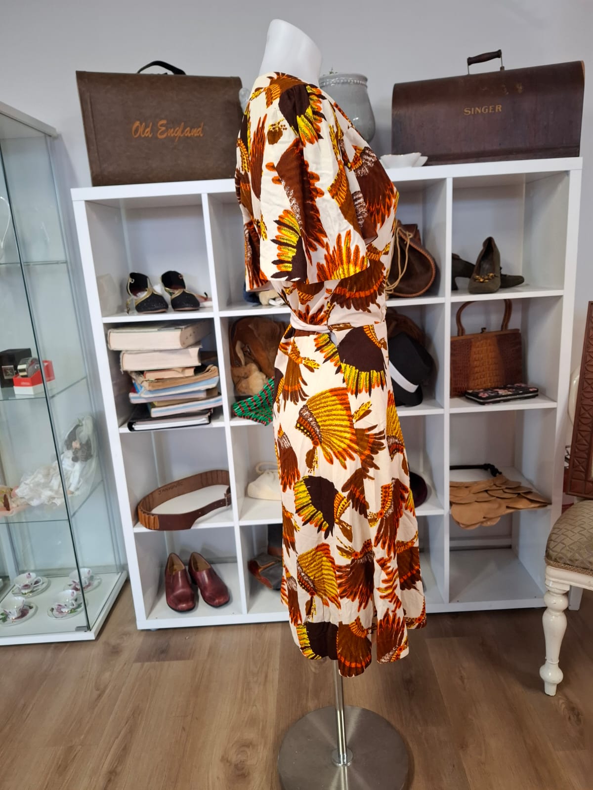 Short Sleeves Wrap around mini dress V- neck with butterfly sleeves. Belt included. Semi stretch.