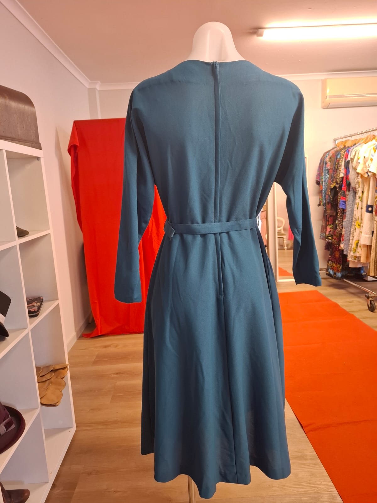 Sabrina Teal Radiance Embellished Midi Dress