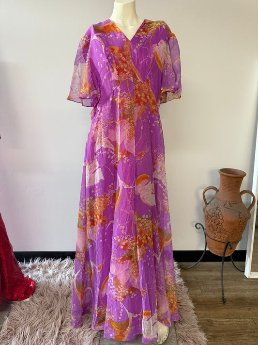 Vibrant Floral Maxi Dress | Elegant Bohemian Dress for Summer, Beach, and Casual Events
