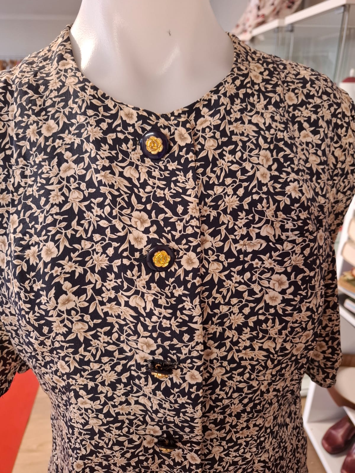 Lamballe Authentic Fashion Intact blaser/ topper.  Elbow sleeves complete buttons down of the topper. Stretchable waistline. Mini dress. Skater skirt style. Sleeveless inner zipper type.