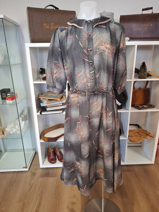 Vintage Whispers Midi Dress