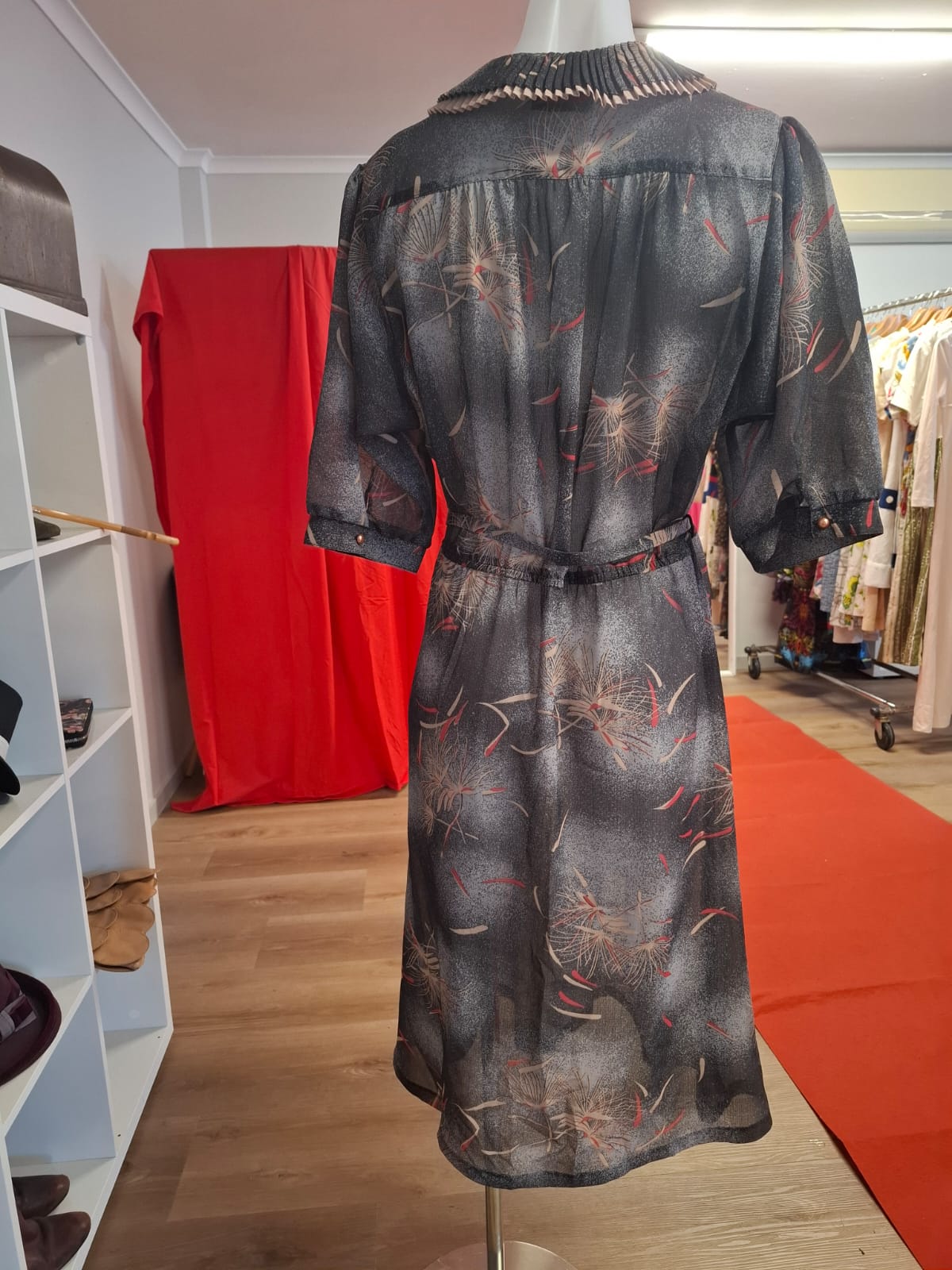 Vintage Whispers Midi Dress
