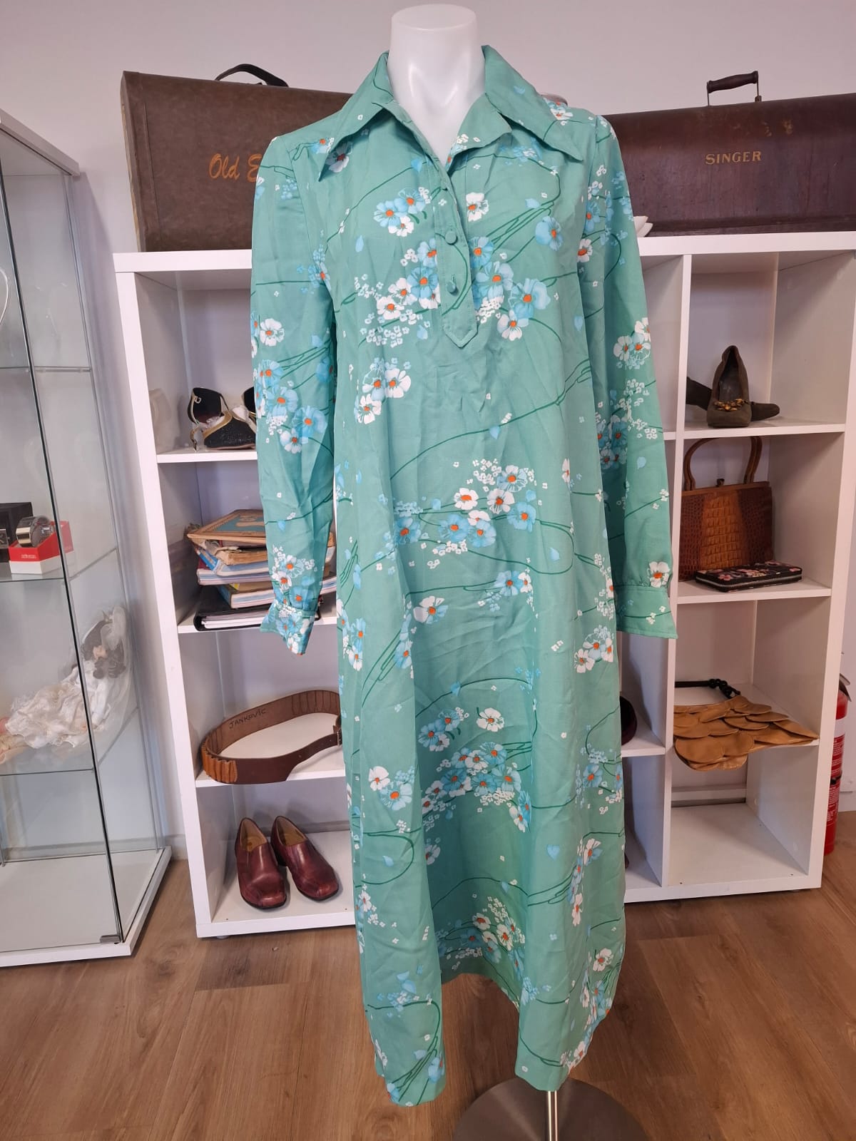 Mint Blossom Shirt Dress