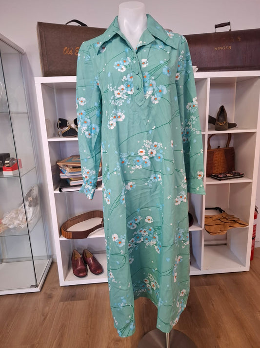 Mint Blossom Shirt Dress