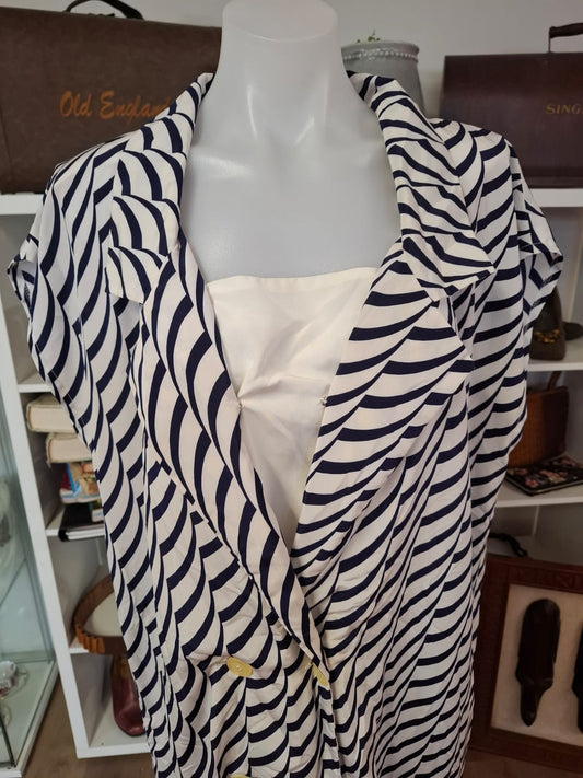 Art Deco Wave Maxi Dress